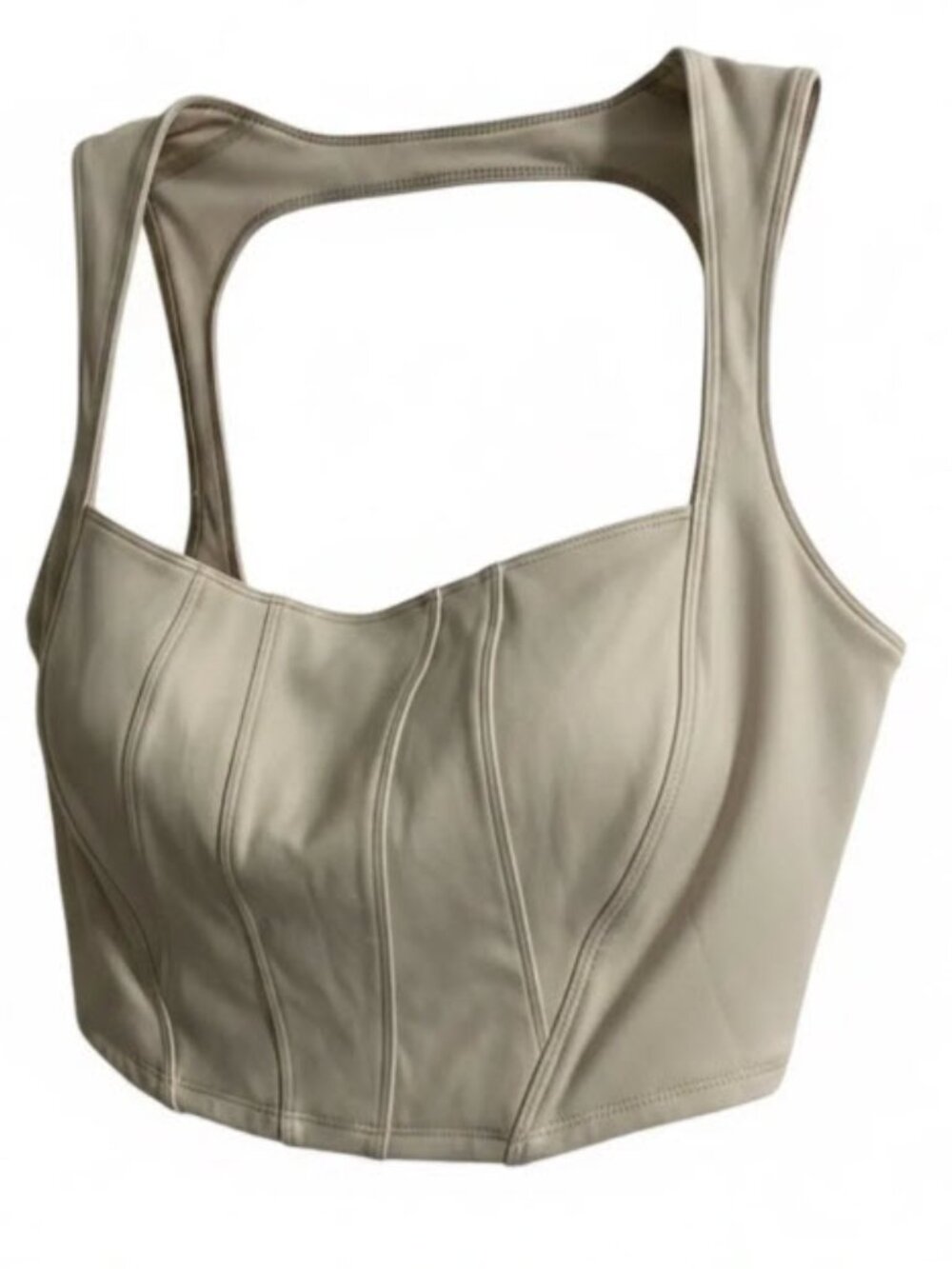 Free People Movement Beige What A Feeling Bustier top Size Medium
